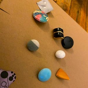 Group of single vintage earrings